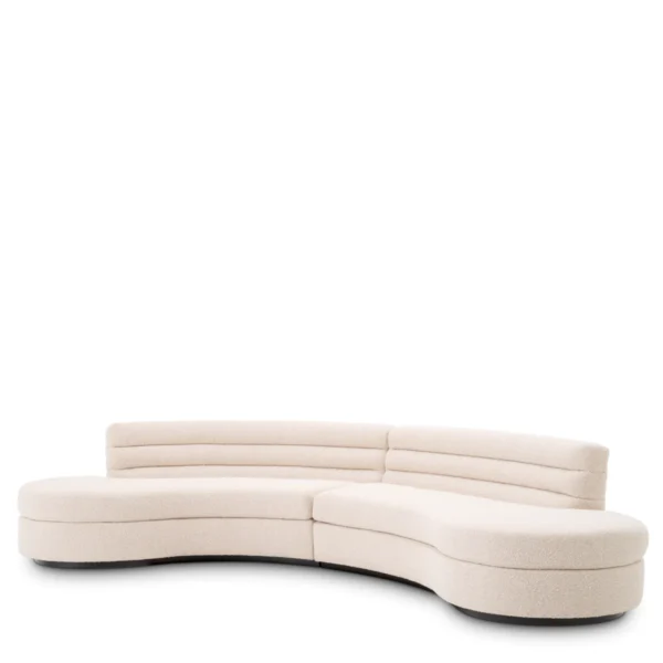 hvid boucle sofa med organiske runde former eichholtz lennox