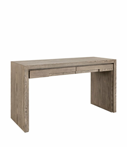 minimalistisk skrivebord  i træ med skuffe i antik grey